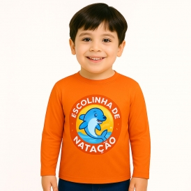 Camiseta UV Infantil Personalizada Manga Longa