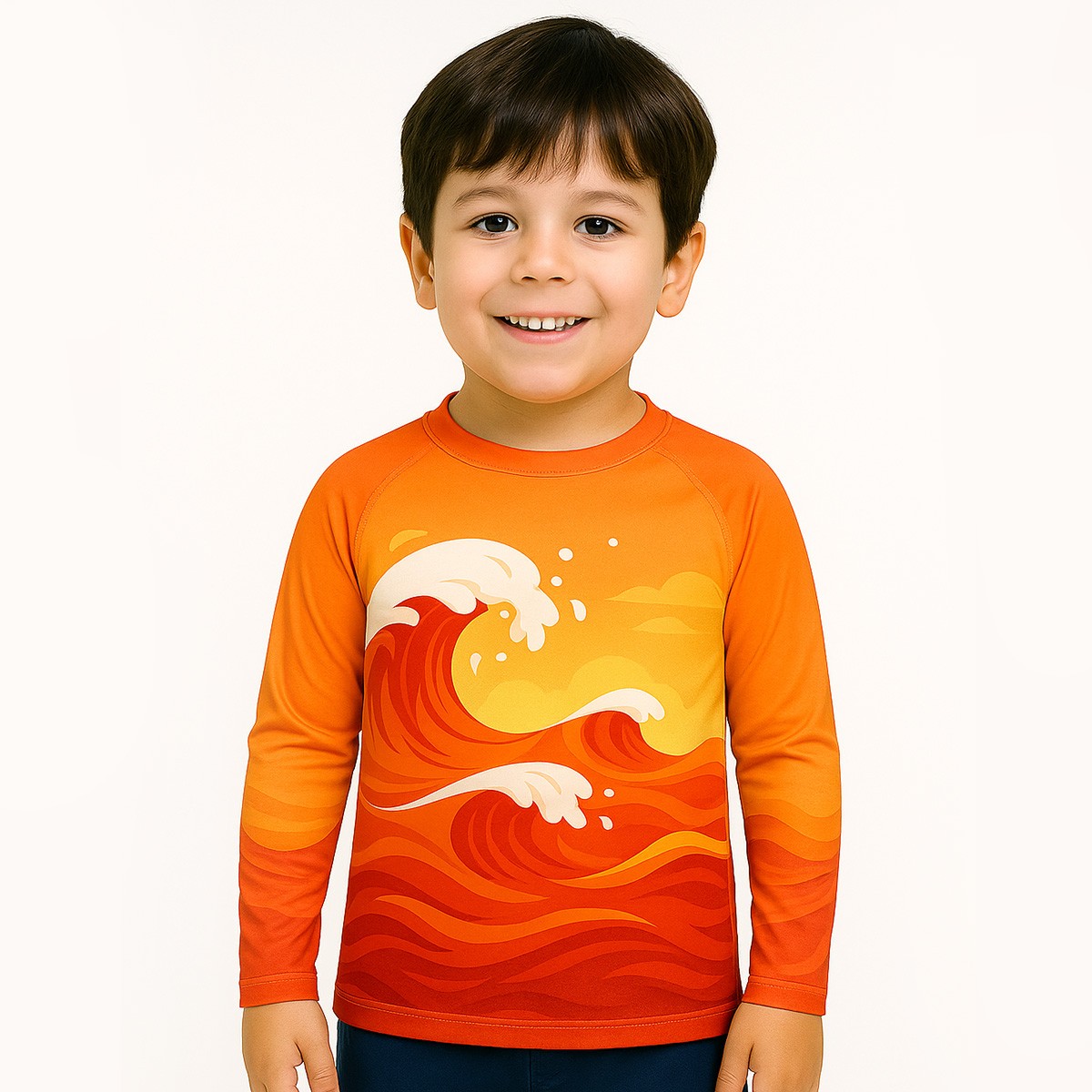Camiseta UV Infantil Personalizada Manga Longa