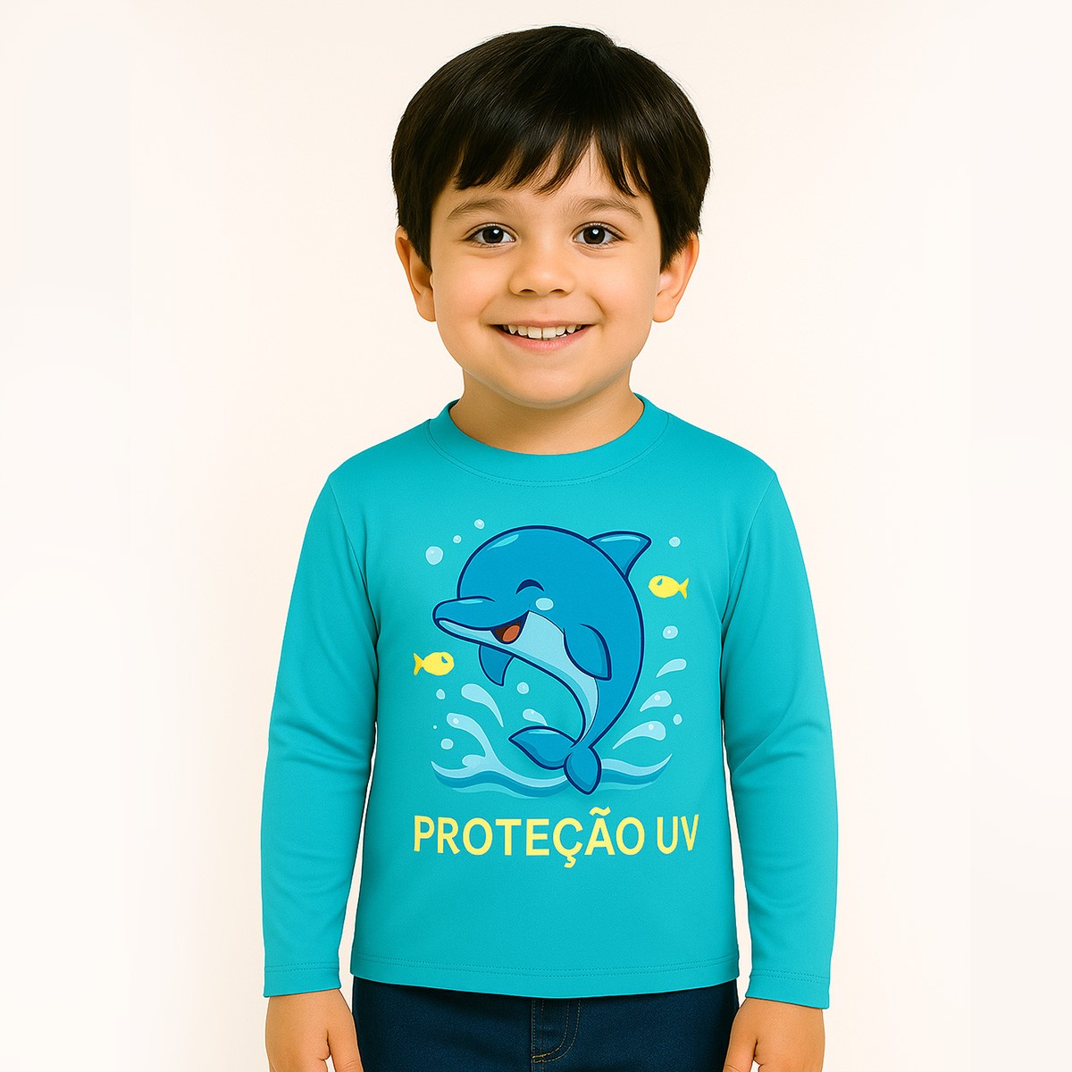 Camiseta UV Infantil Personalizada Manga Longa