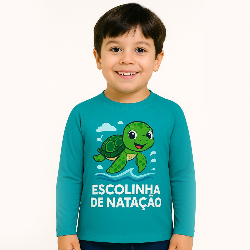 Camiseta UV Infantil Personalizada Manga Longa