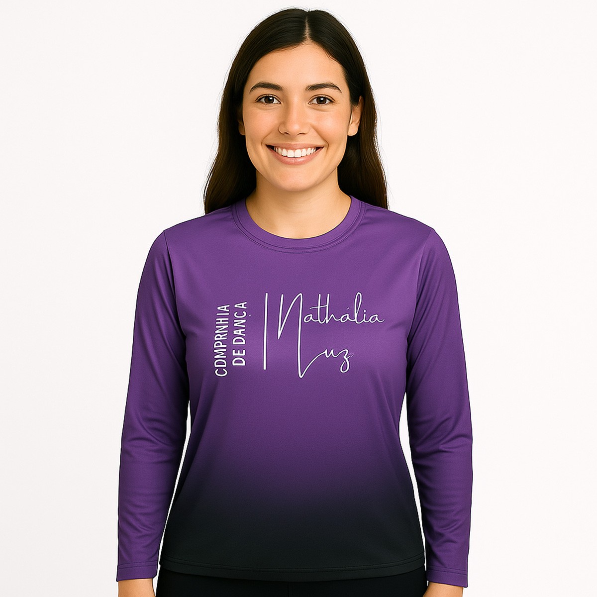 Camiseta UV Feminina Personalizada Manga Longa