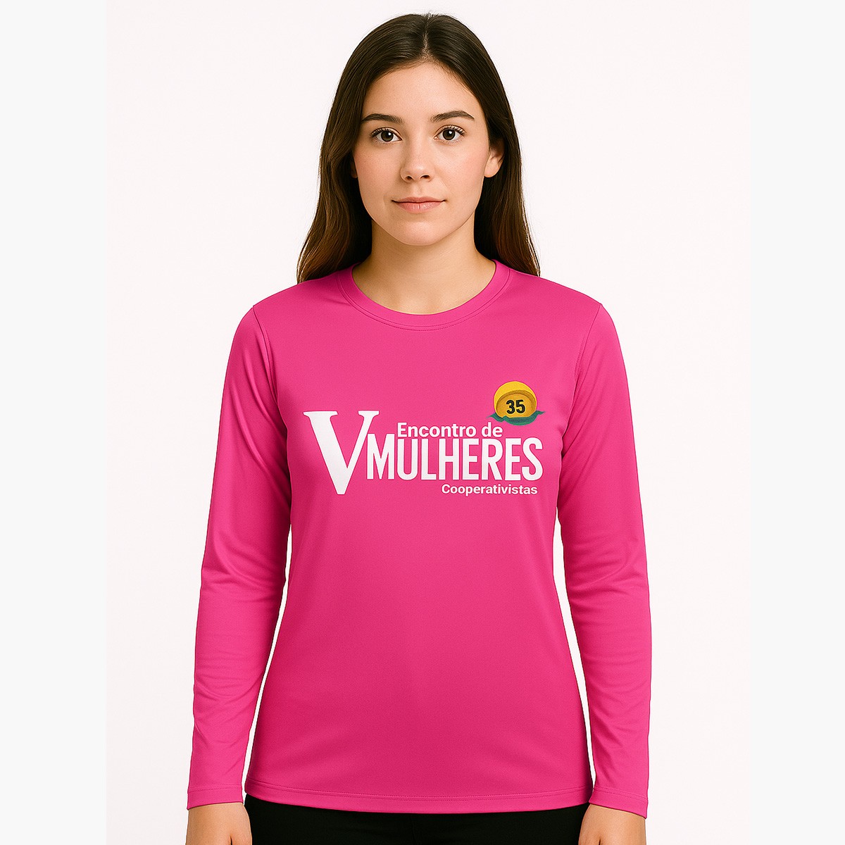 Camiseta UV Feminina Personalizada Manga Longa